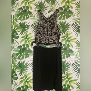 Crystal Doll• Black two piece homecoming dress